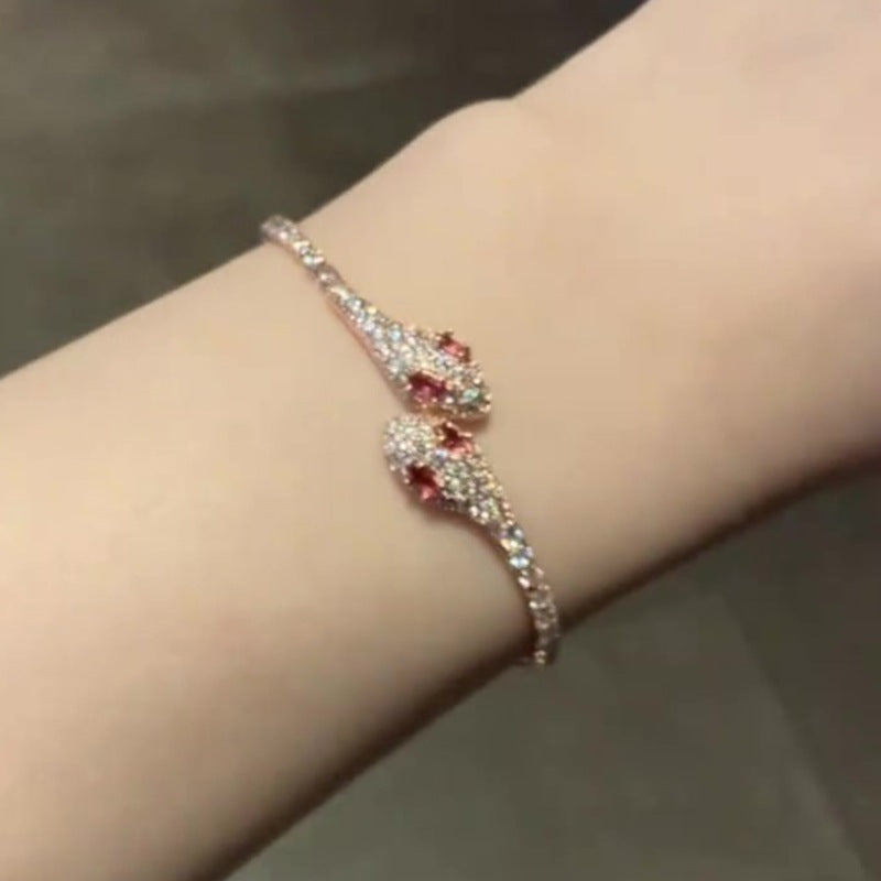 Red Spirit Snake Super Micro Inlaid Zircon Bracelet
