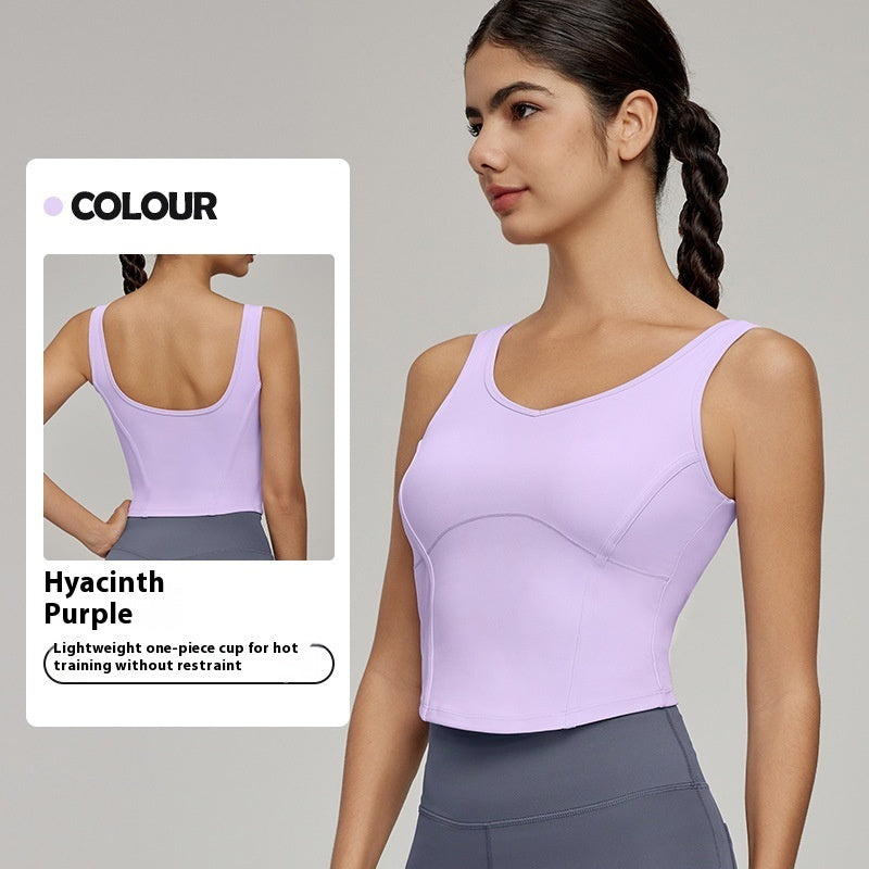 Slim Fit Beauty Back Yoga Vest All-matching
