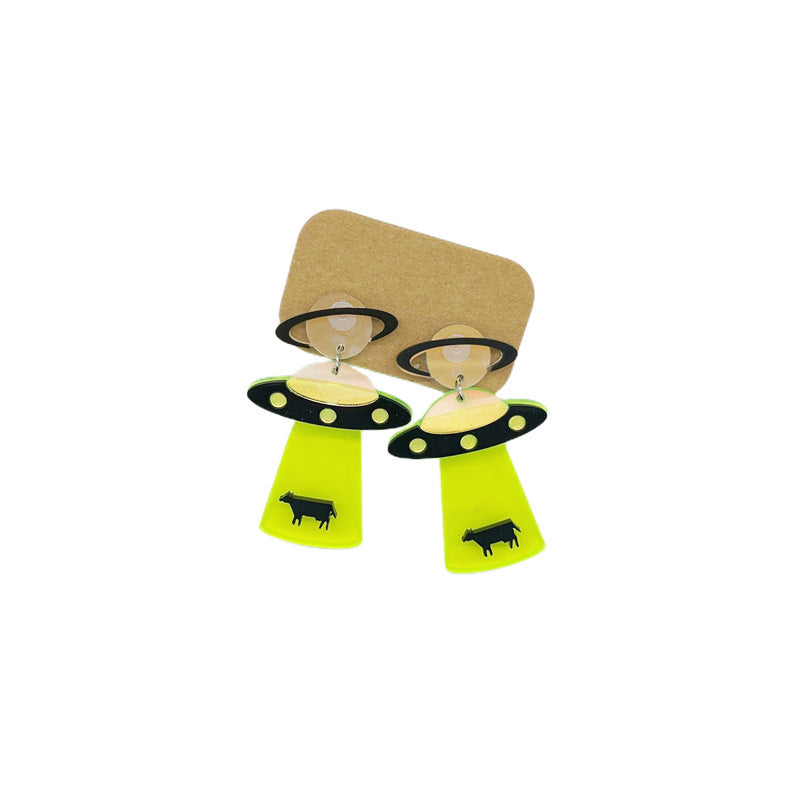 Acrylic Alien Personalized Earrings