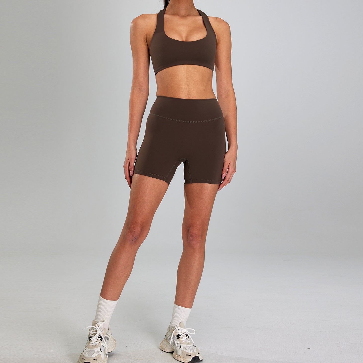High-intensity Sports Suit Outdoor Running Nude Feel Workout Clothes Slimming High Waist