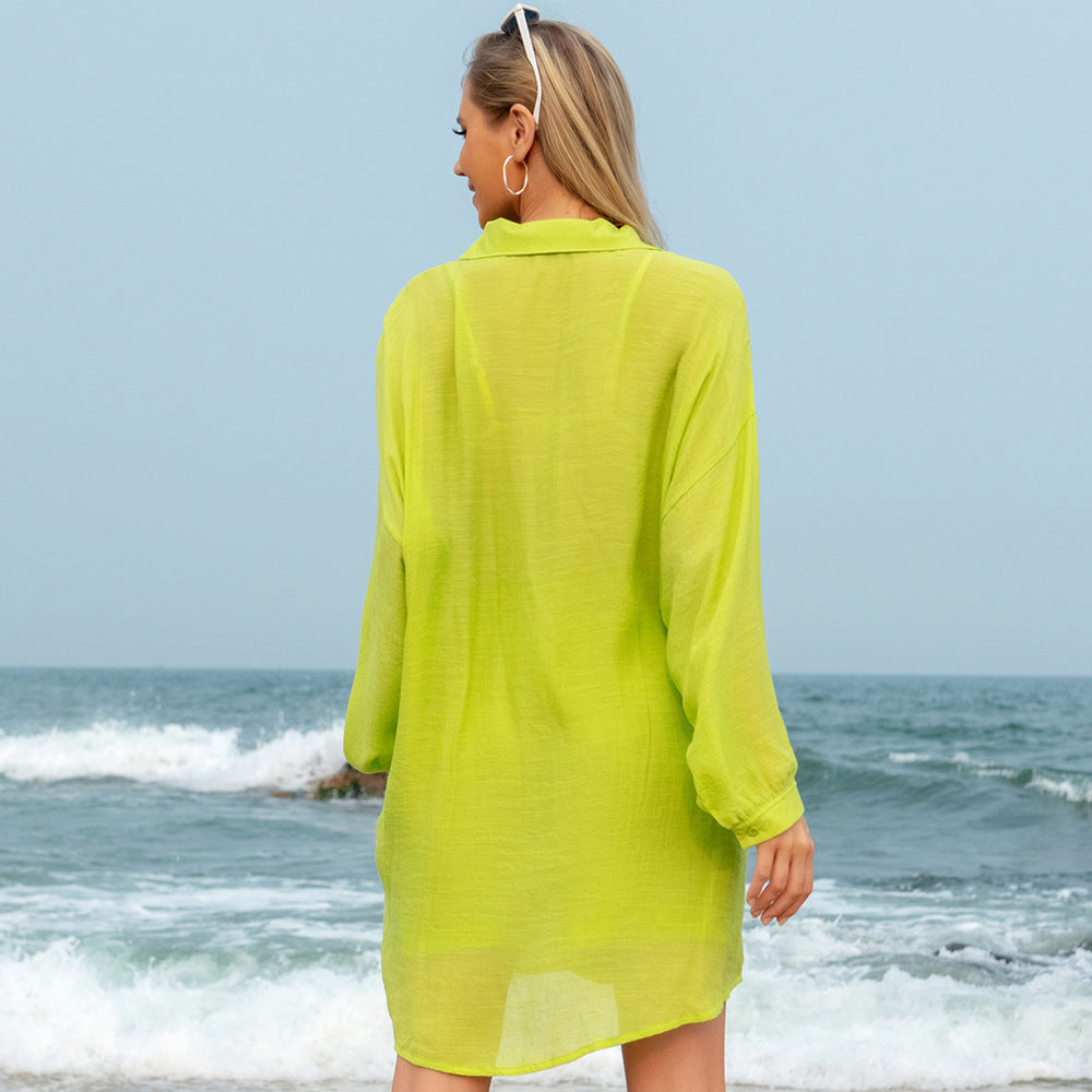 Beach Sun Protection Seaside Holiday Shirt Shorts Suit