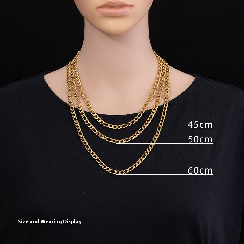 304 Stainless Steel Figaro Necklace