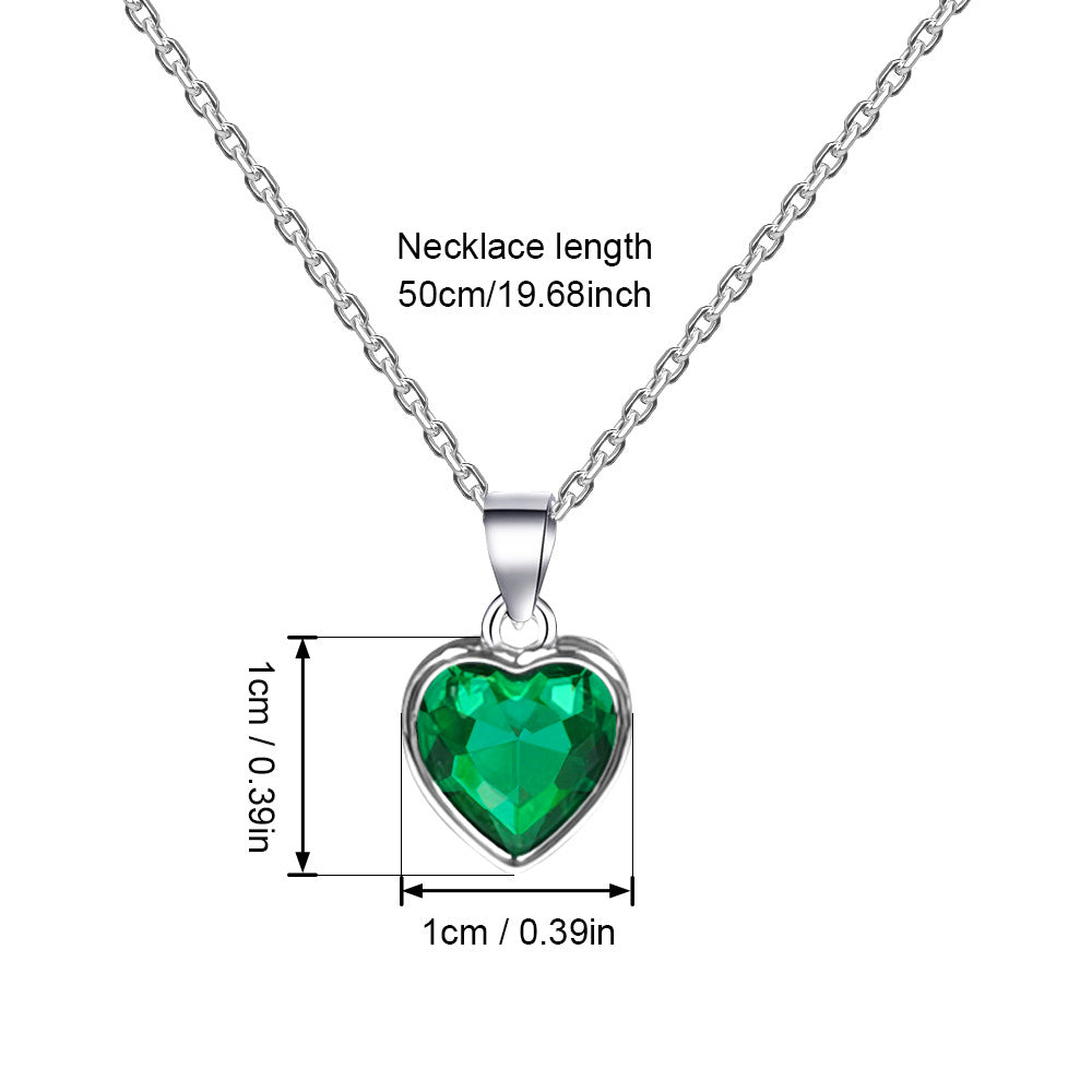 Wishing Heart Shaped Emerald Necklace