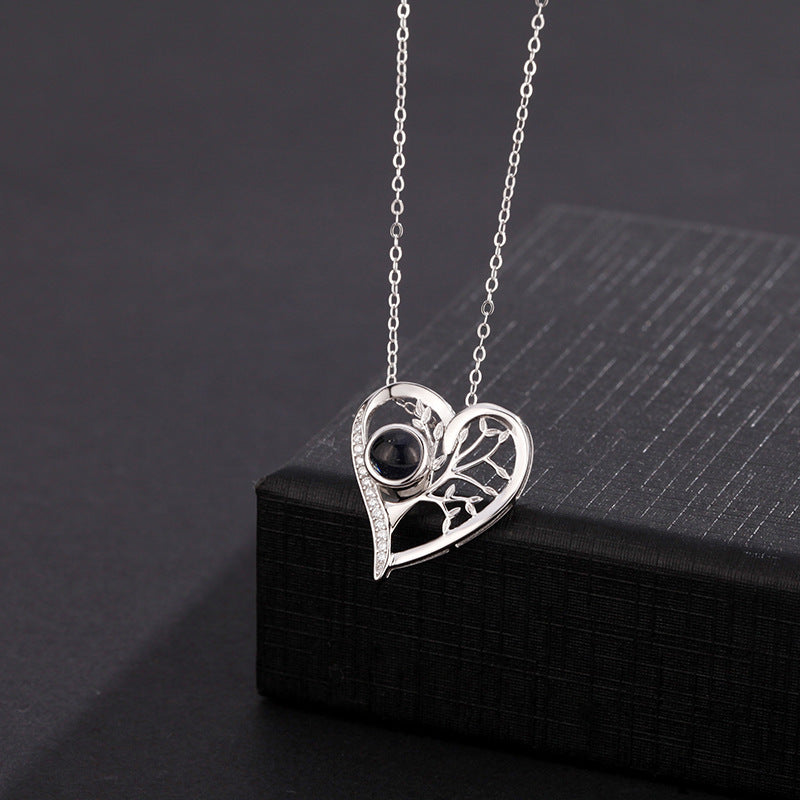 Romantic Love Tree Languages I Love You Necklace