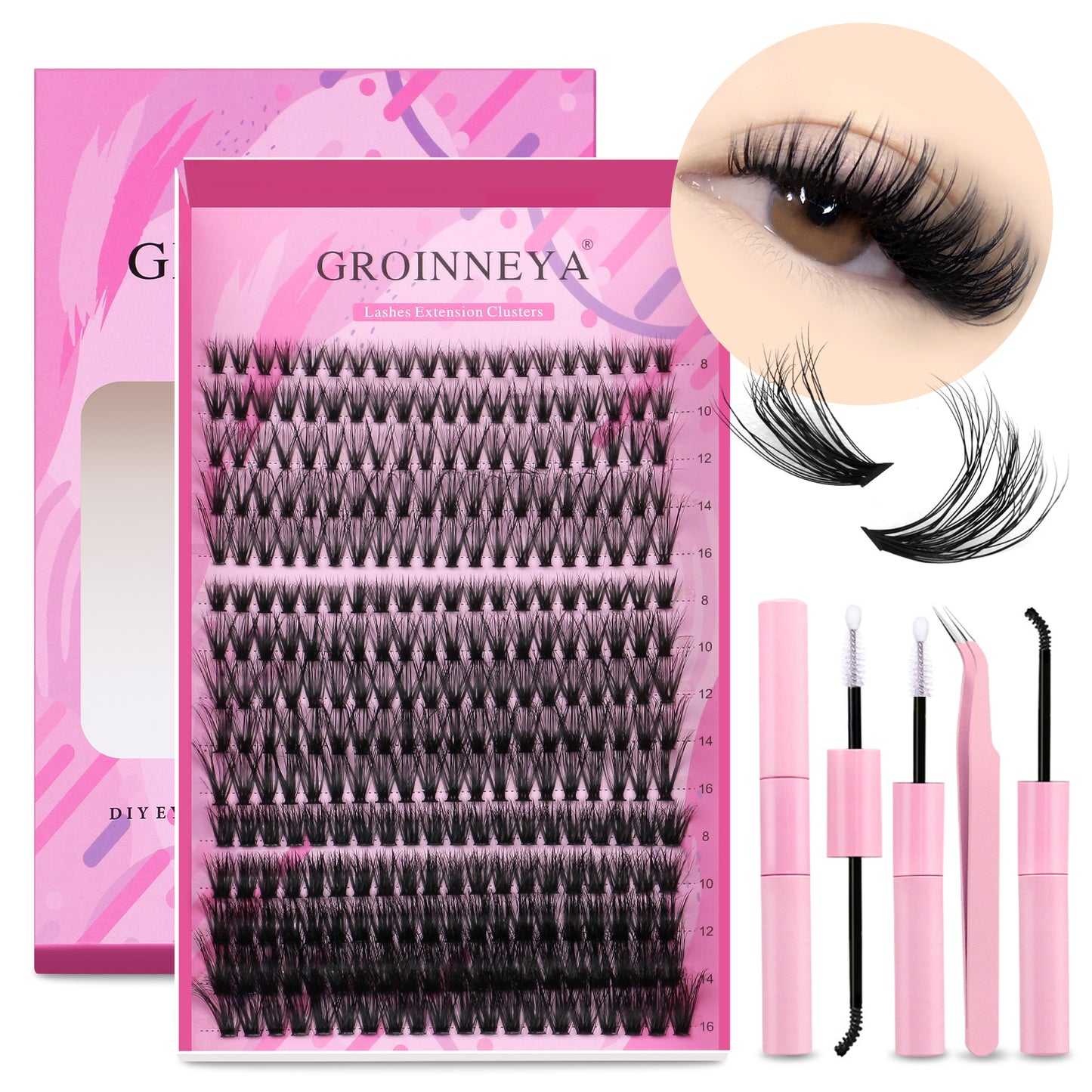 D Curly Delicate Fluffy Feeling Thick Single Cluster Curly False Eyelashes