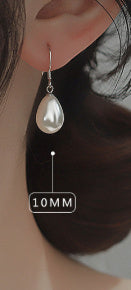 Copper Plating Silver Earrings Huanfu Ancient Port Pearl