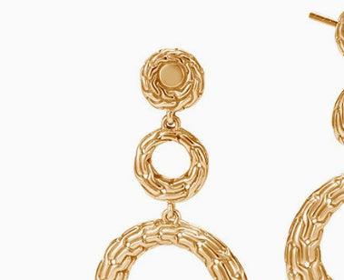 Luxury Gold-plated Earrings Women's Exaggerated Long