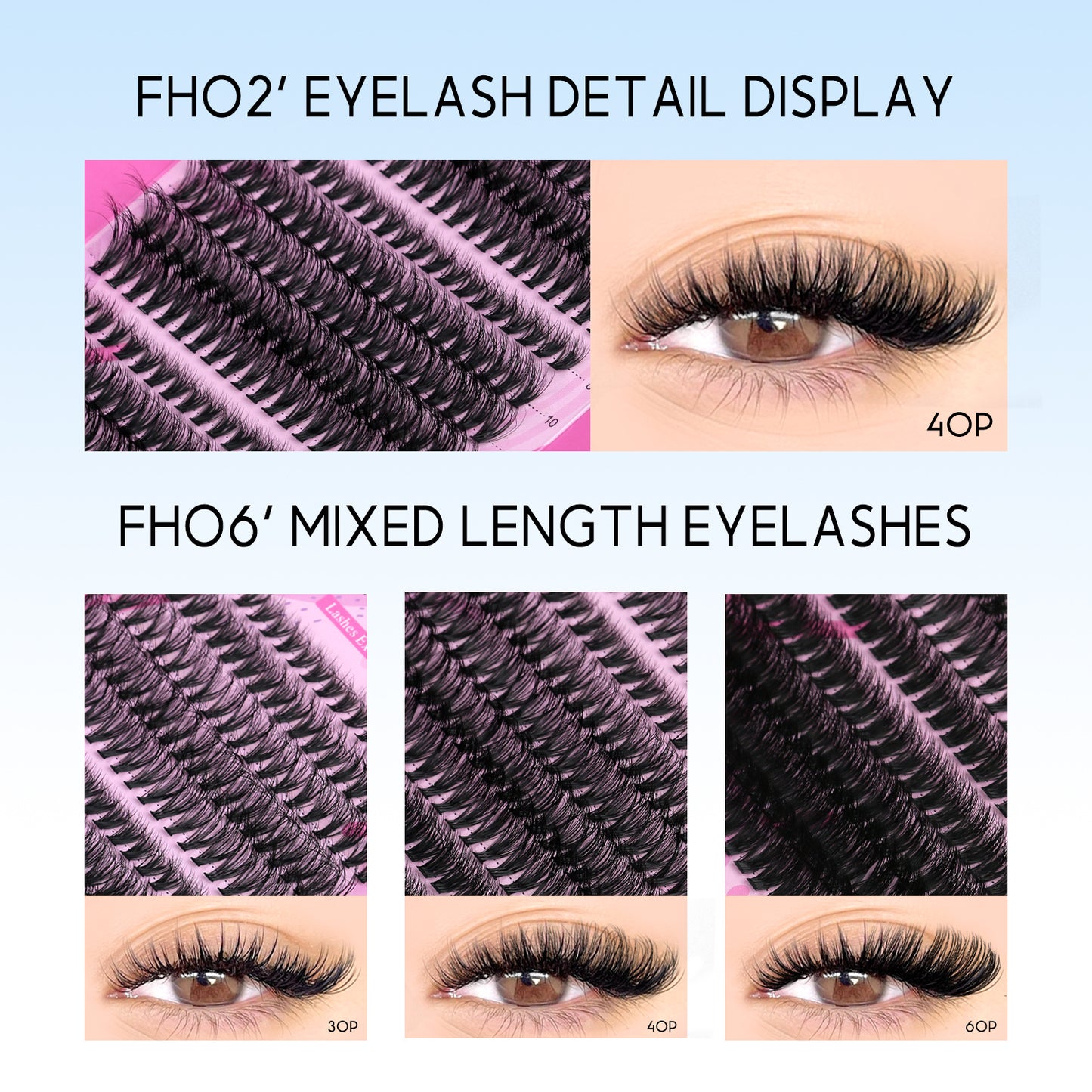 D Curly Delicate Fluffy Feeling Thick Single Cluster Curly False Eyelashes
