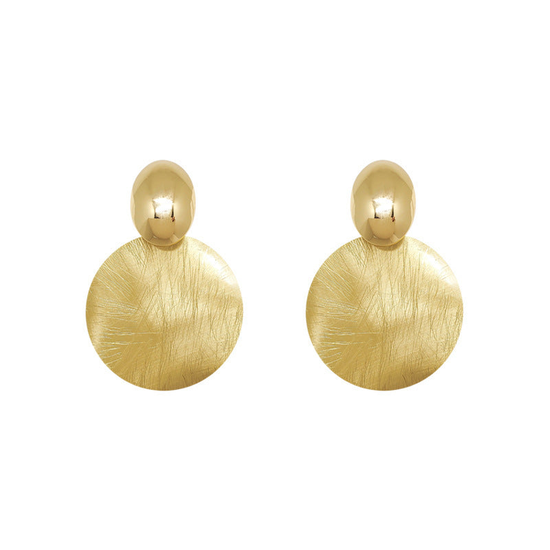 Round Large Earrings Fashion Graceful Personality Metal Geometry Retro