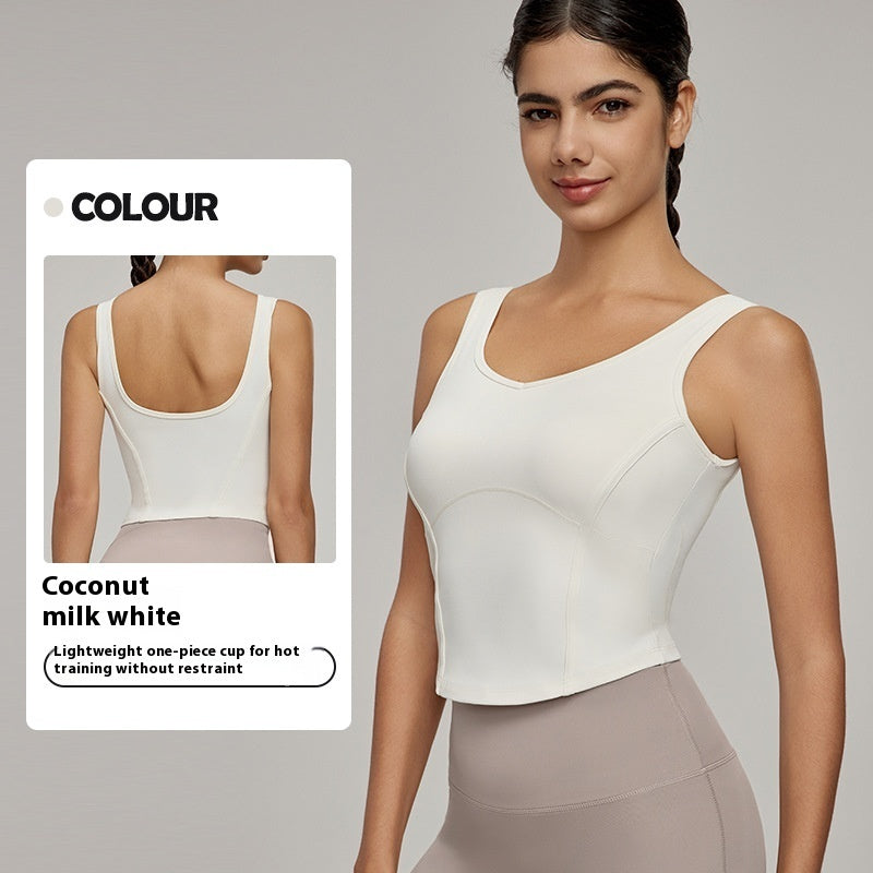 Slim Fit Beauty Back Yoga Vest All-matching