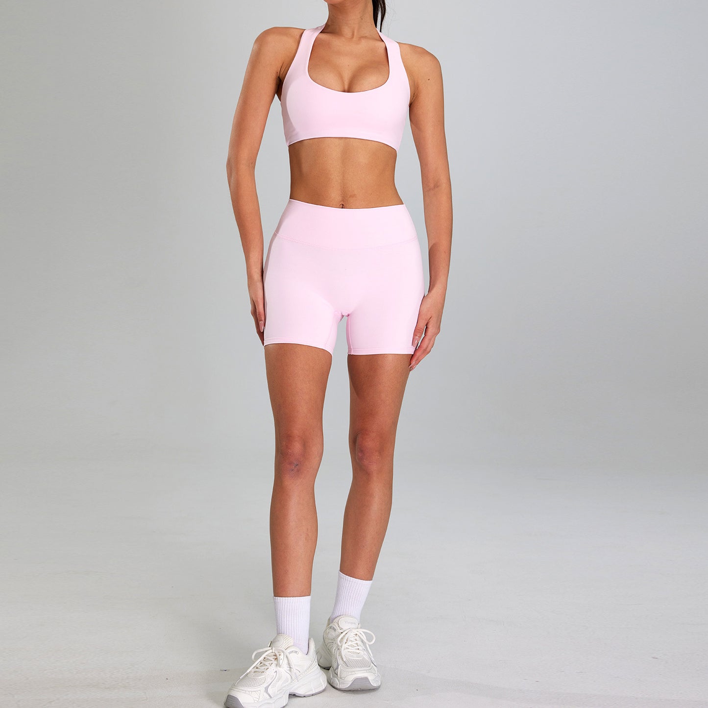 High-intensity Sports Suit Outdoor Running Nude Feel Workout Clothes Slimming High Waist