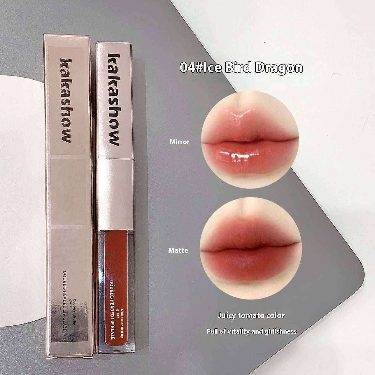 Makeup Double-headed Lip Lacquer Matte Mirror Double Texture Lipstick Delicate