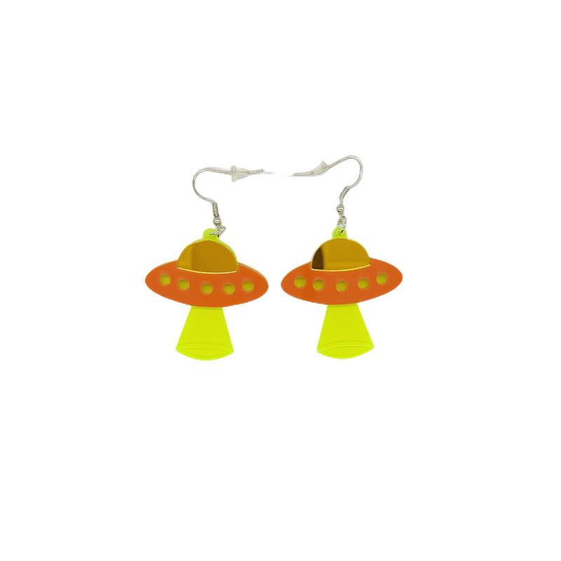 Acrylic Alien Personalized Earrings