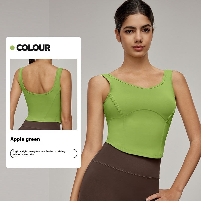 Slim Fit Beauty Back Yoga Vest All-matching