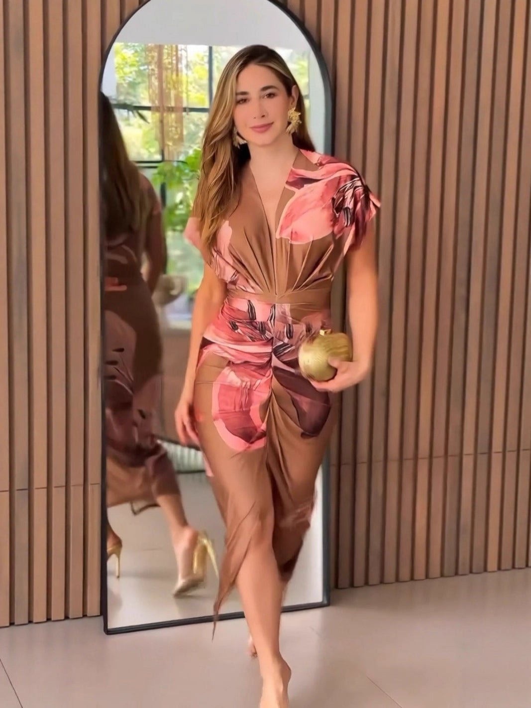 Fashionable Elegant Printed Dress For Women