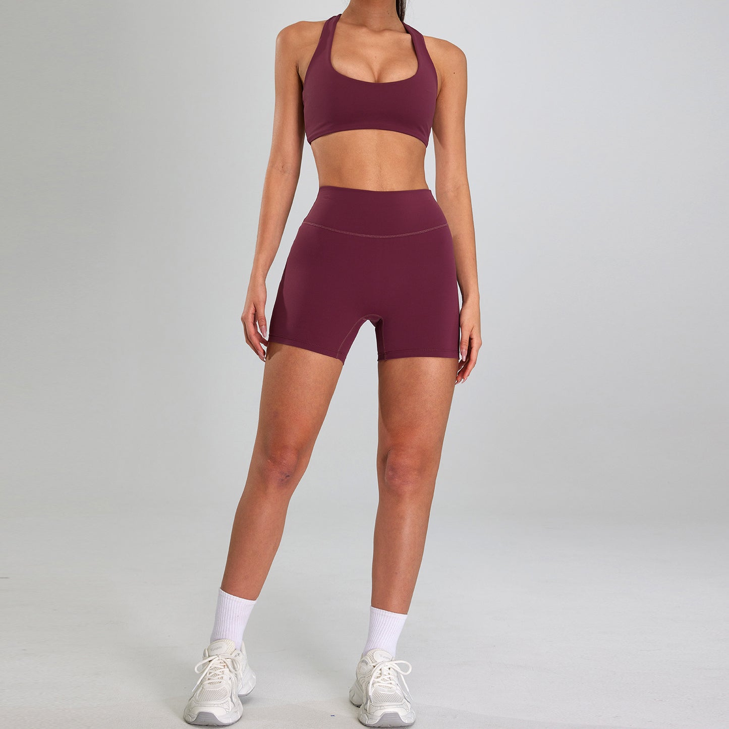 High-intensity Sports Suit Outdoor Running Nude Feel Workout Clothes Slimming High Waist