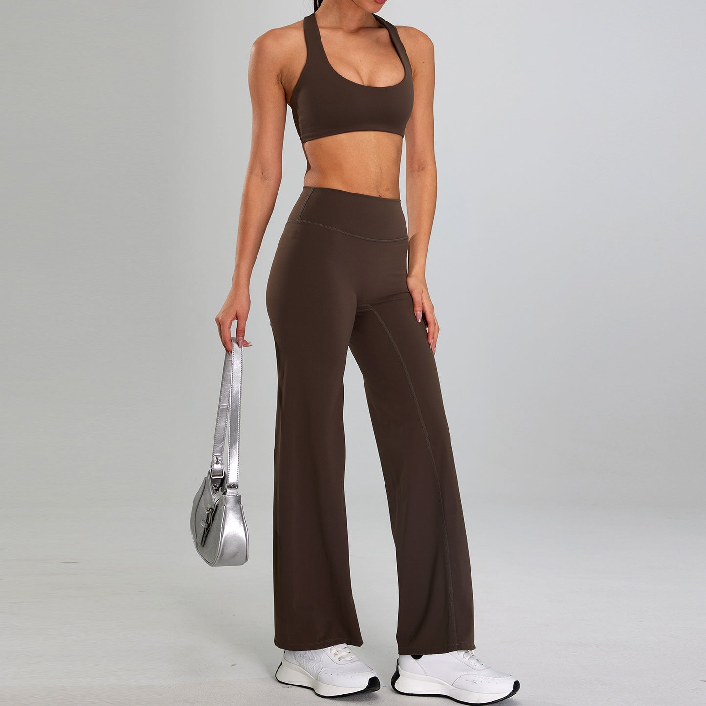 High-intensity Sports Suit Outdoor Running Nude Feel Workout Clothes Slimming High Waist