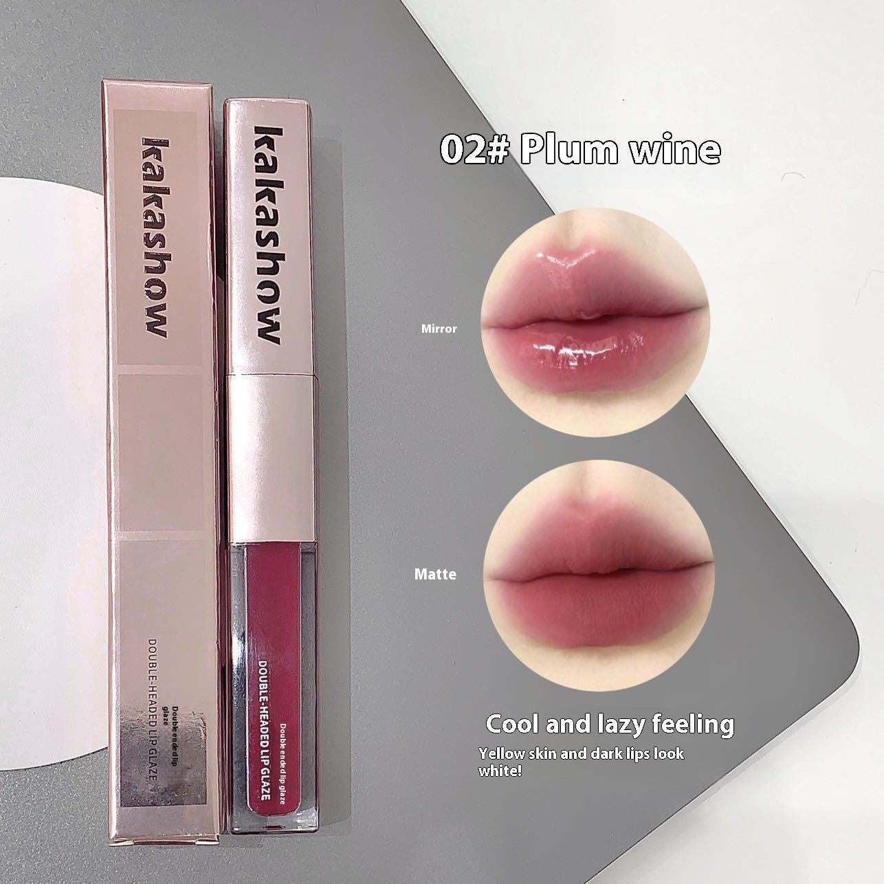 Makeup Double-headed Lip Lacquer Matte Mirror Double Texture Lipstick Delicate