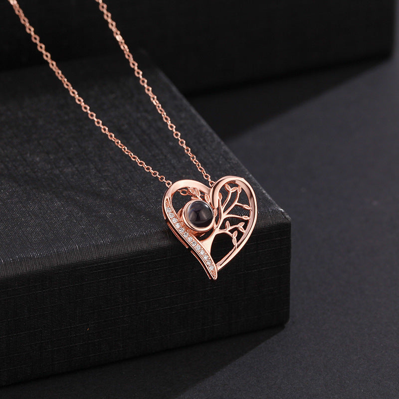 Romantic Love Tree Languages I Love You Necklace