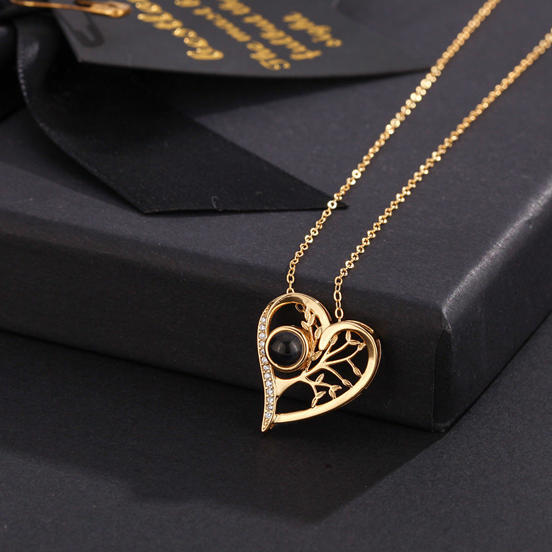 Romantic Love Tree Languages I Love You Necklace