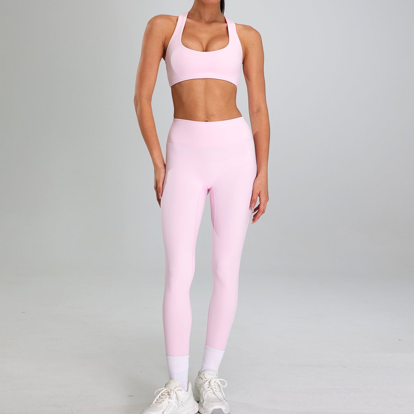 High-intensity Sports Suit Outdoor Running Nude Feel Workout Clothes Slimming High Waist