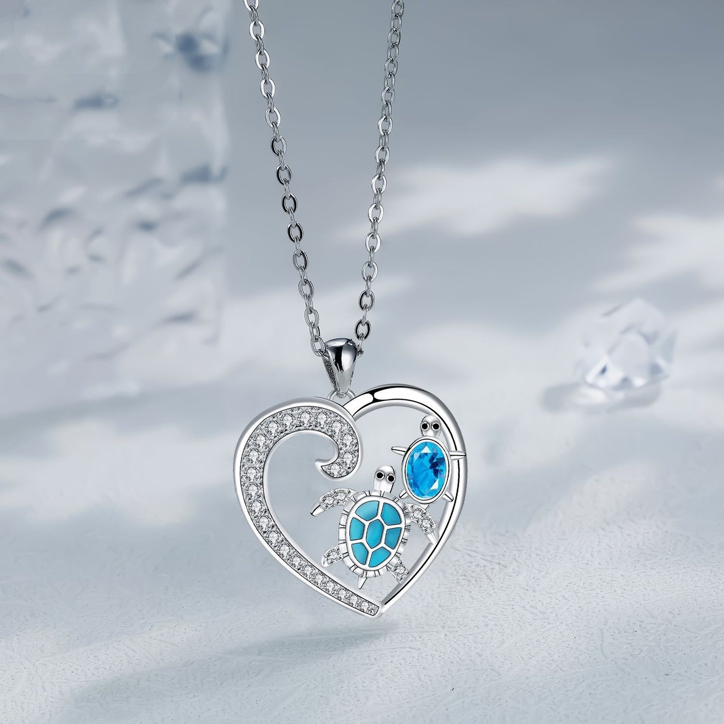 Love Necklace Turtle Gift For Mom