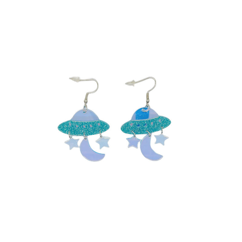 Acrylic Alien Personalized Earrings
