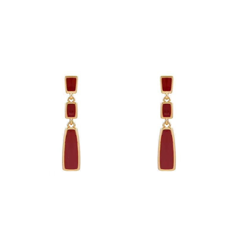 Simple Geometric Dripping Long Fringe Earrings Women