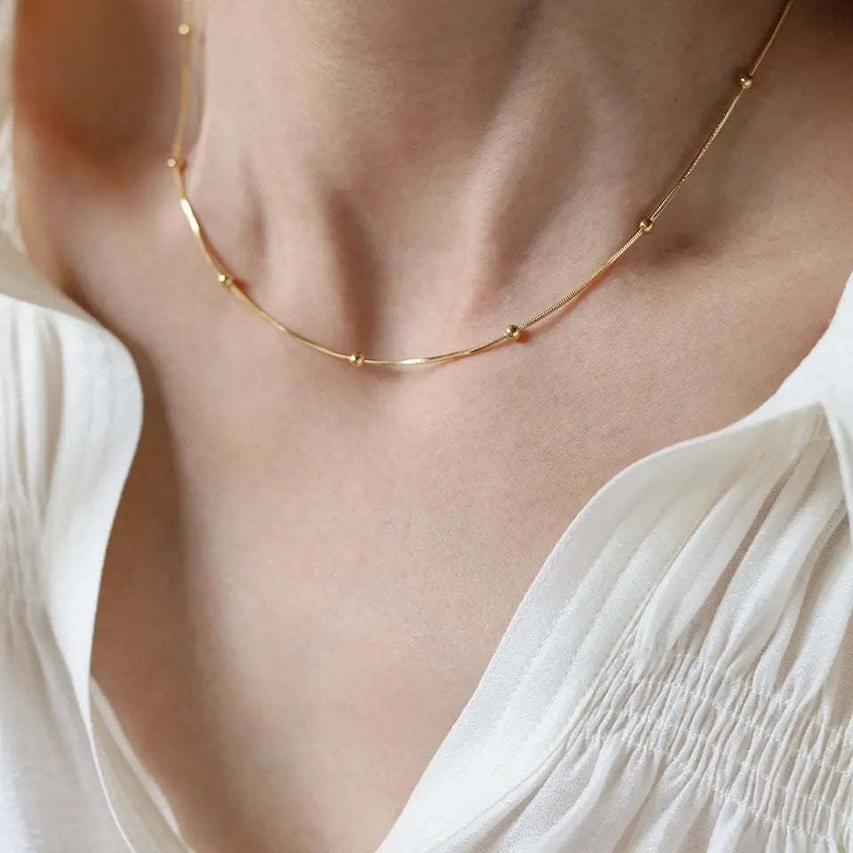 Retro Titanium Steel Cuban Link Chain Necklace With Beccarite