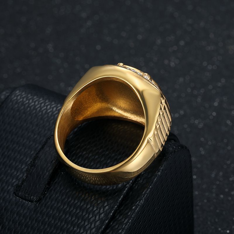 Stainless Steel Vacuum Eagle Domineering Men's Ring