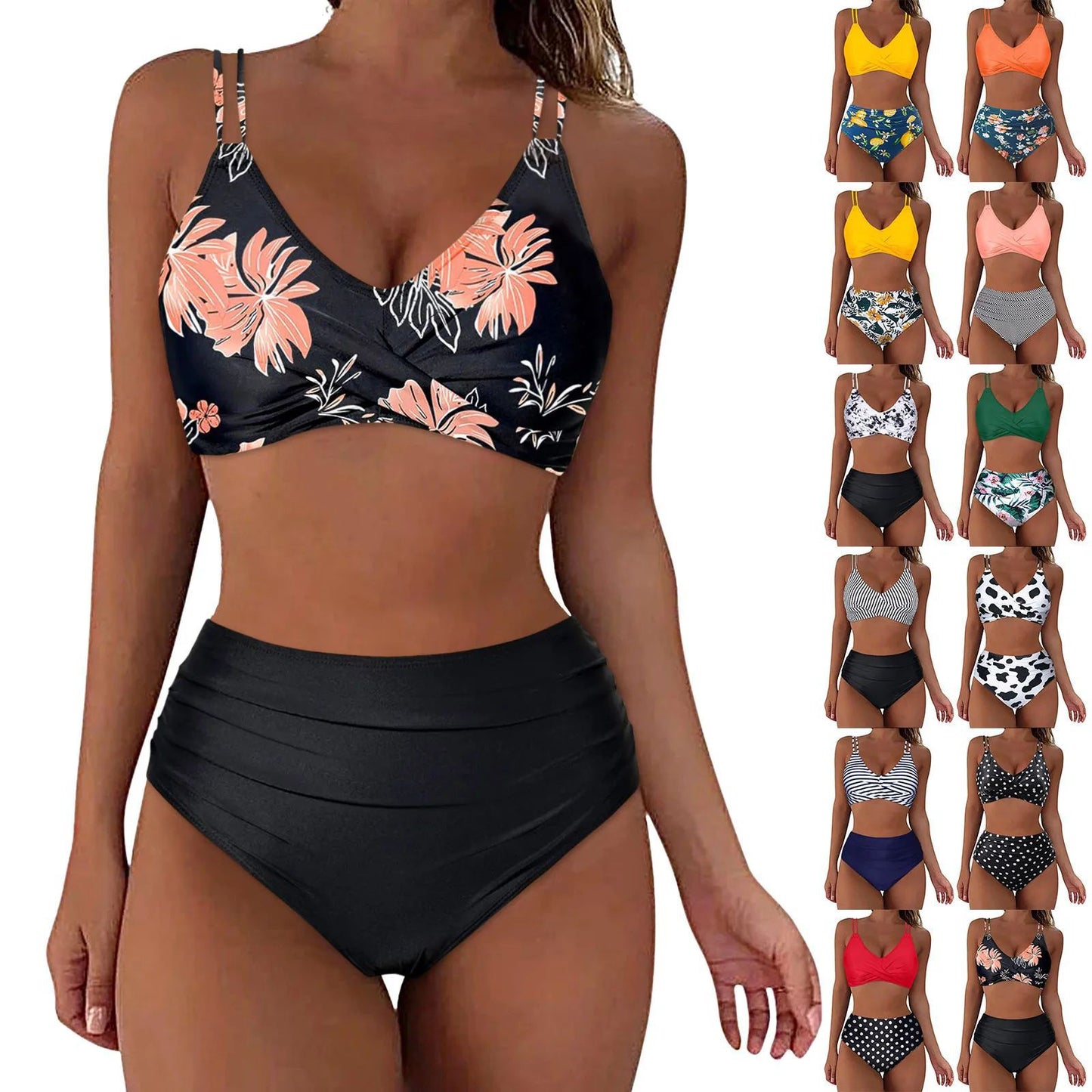 Women's Printed European And American Bikini Set