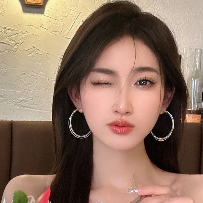 European And American Exaggerated Big Hoop Earrings Women's Unique Niche
