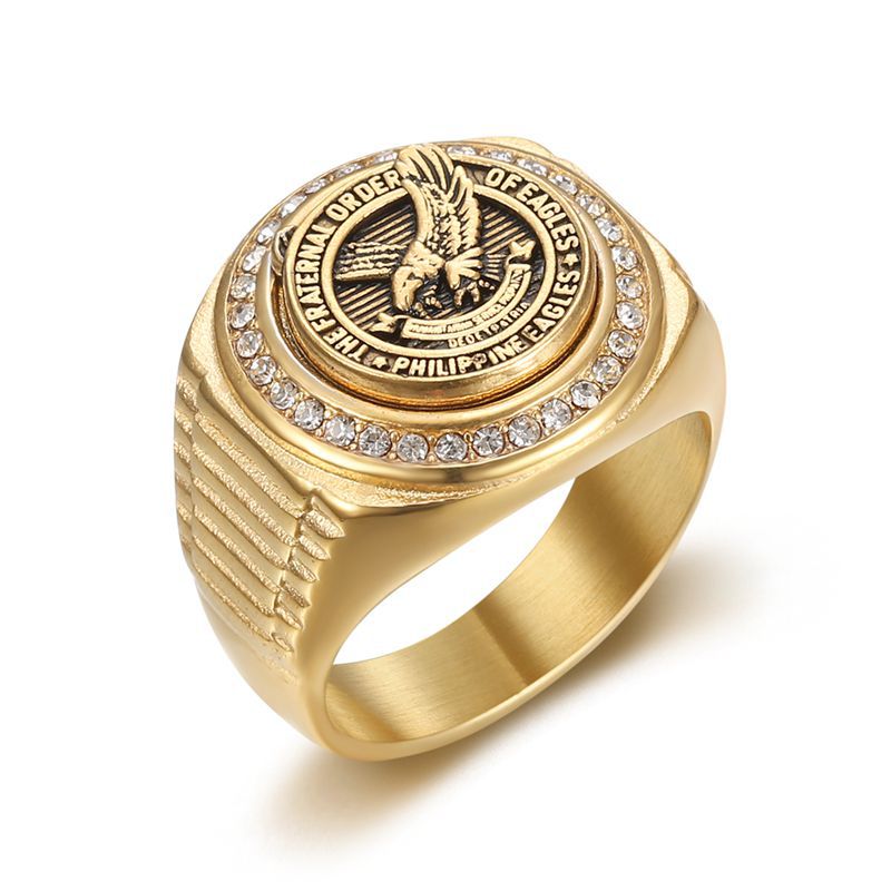 Stainless Steel Vacuum Eagle Domineering Men's Ring