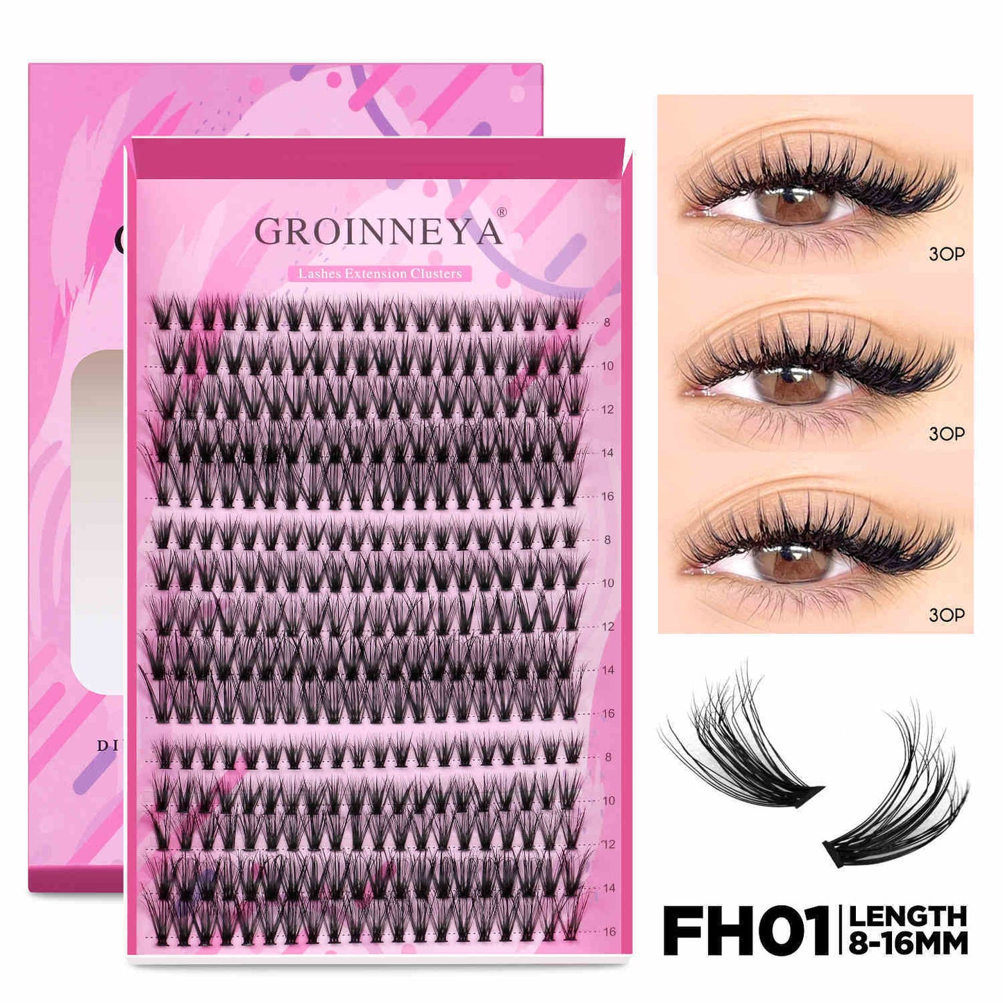 D Curly Delicate Fluffy Feeling Thick Single Cluster Curly False Eyelashes