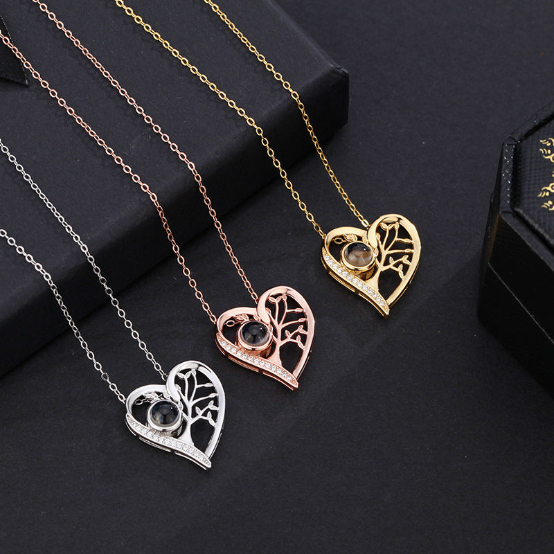 Romantic Love Tree Languages I Love You Necklace