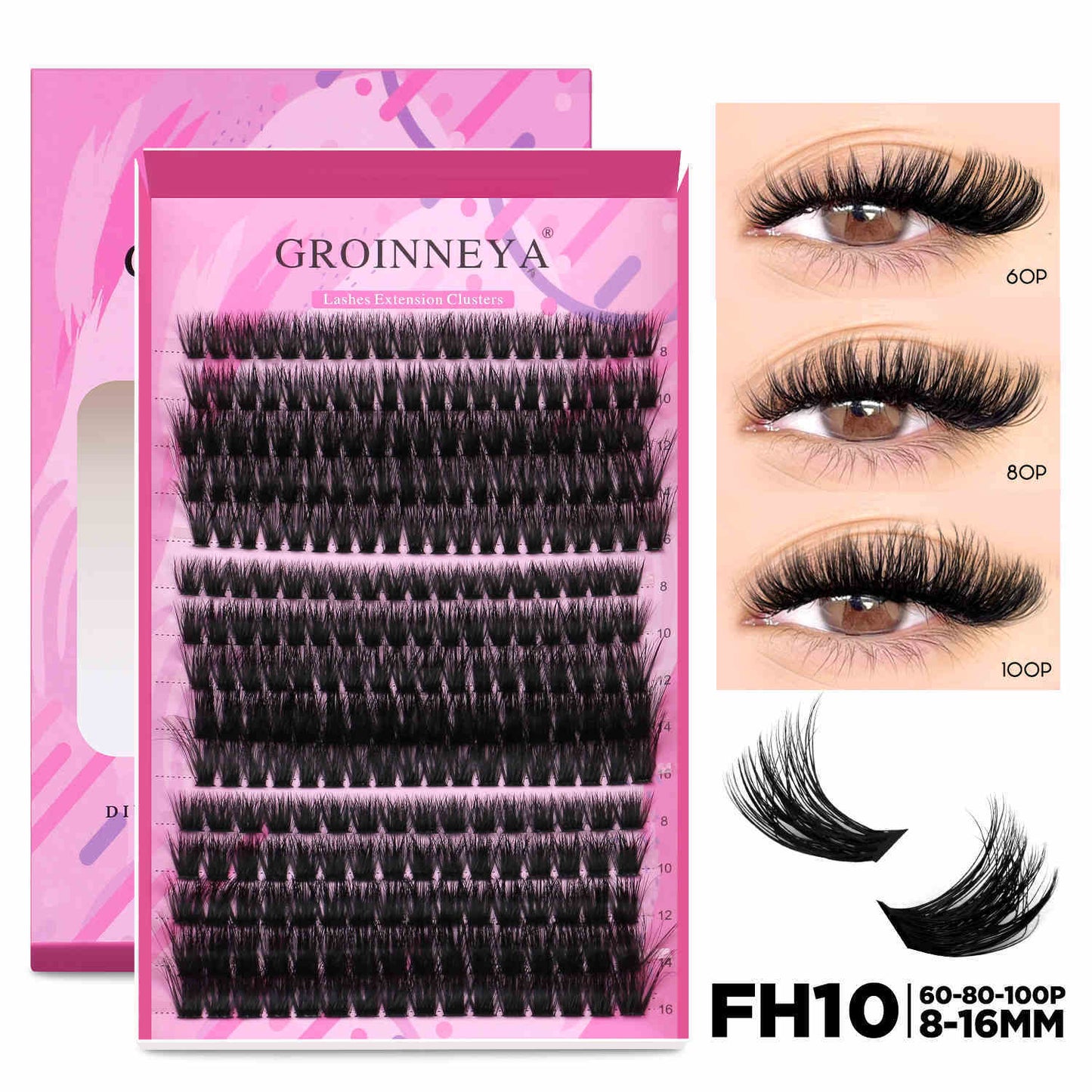 D Curly Delicate Fluffy Feeling Thick Single Cluster Curly False Eyelashes