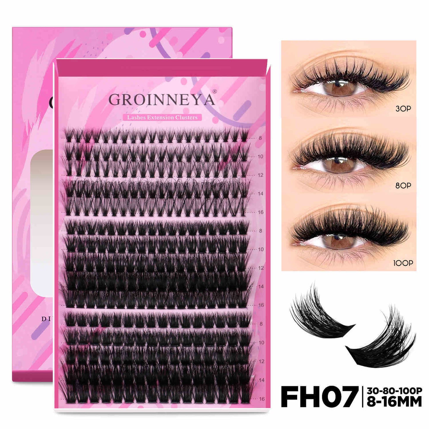 D Curly Delicate Fluffy Feeling Thick Single Cluster Curly False Eyelashes
