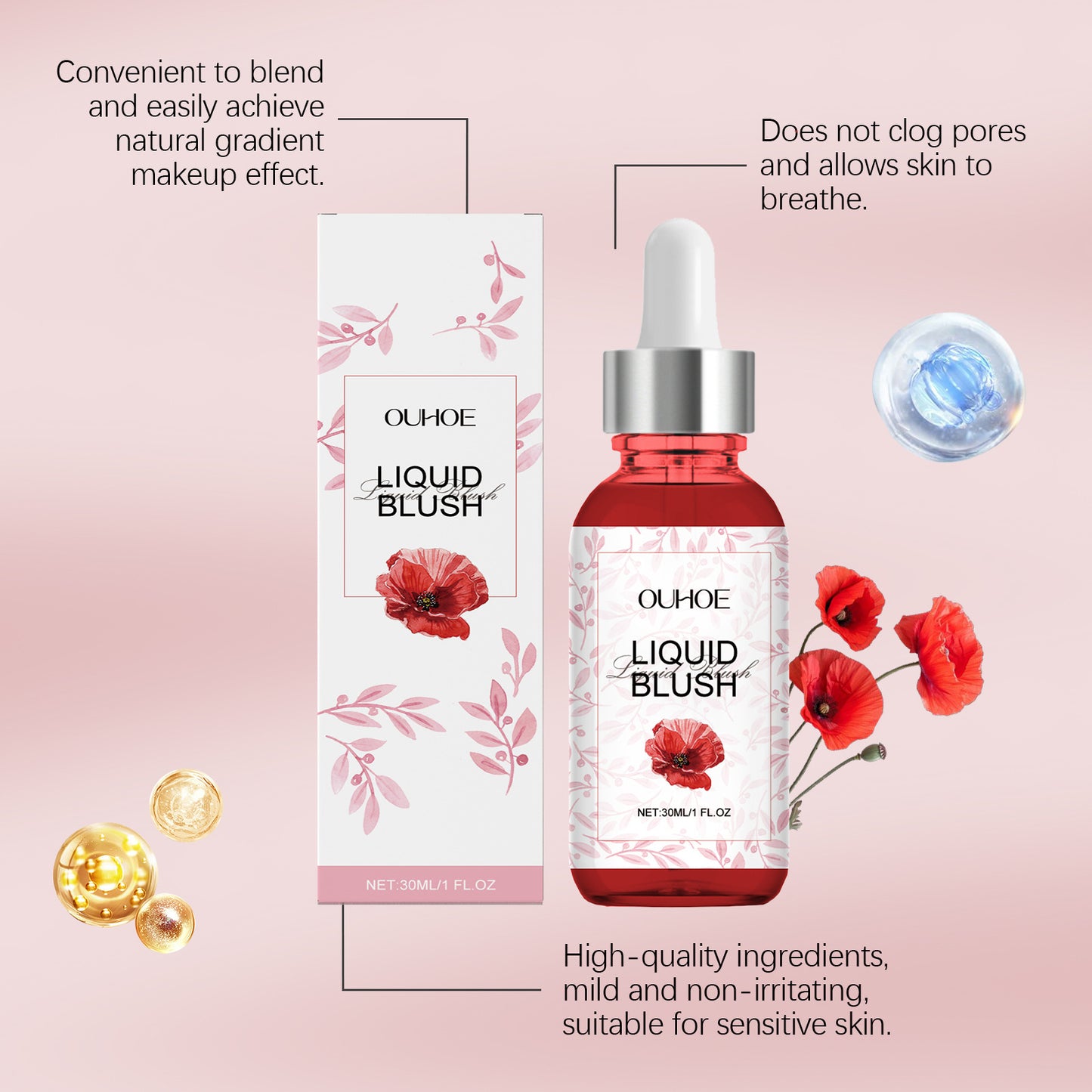 Blush Care Solution Facial Natural Rosy Color Rendering