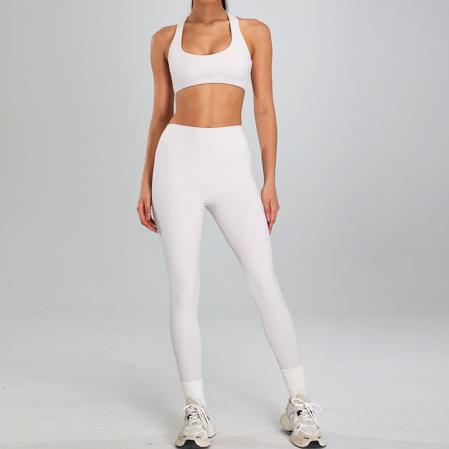 High-intensity Sports Suit Outdoor Running Nude Feel Workout Clothes Slimming High Waist