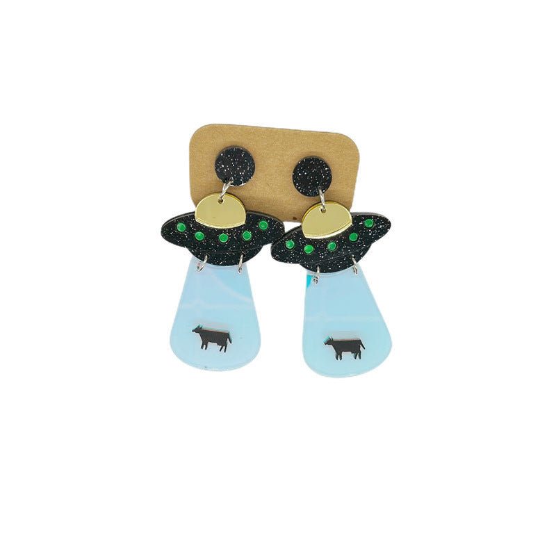 Acrylic Alien Personalized Earrings