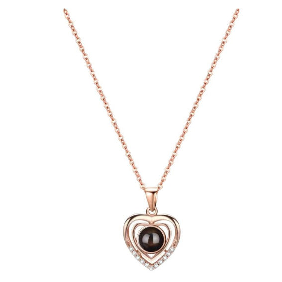 S925 Love Silver Necklace, I Love You Language