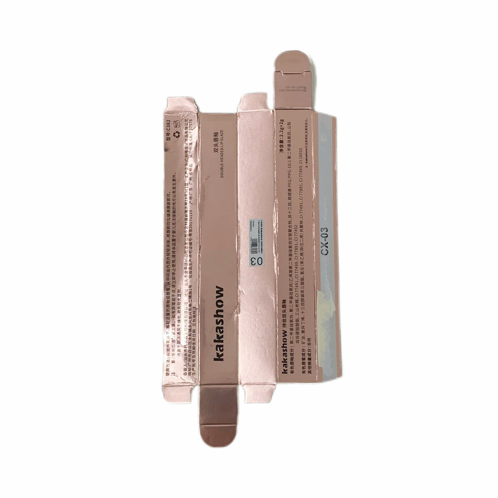 Makeup Double-headed Lip Lacquer Matte Mirror Double Texture Lipstick Delicate