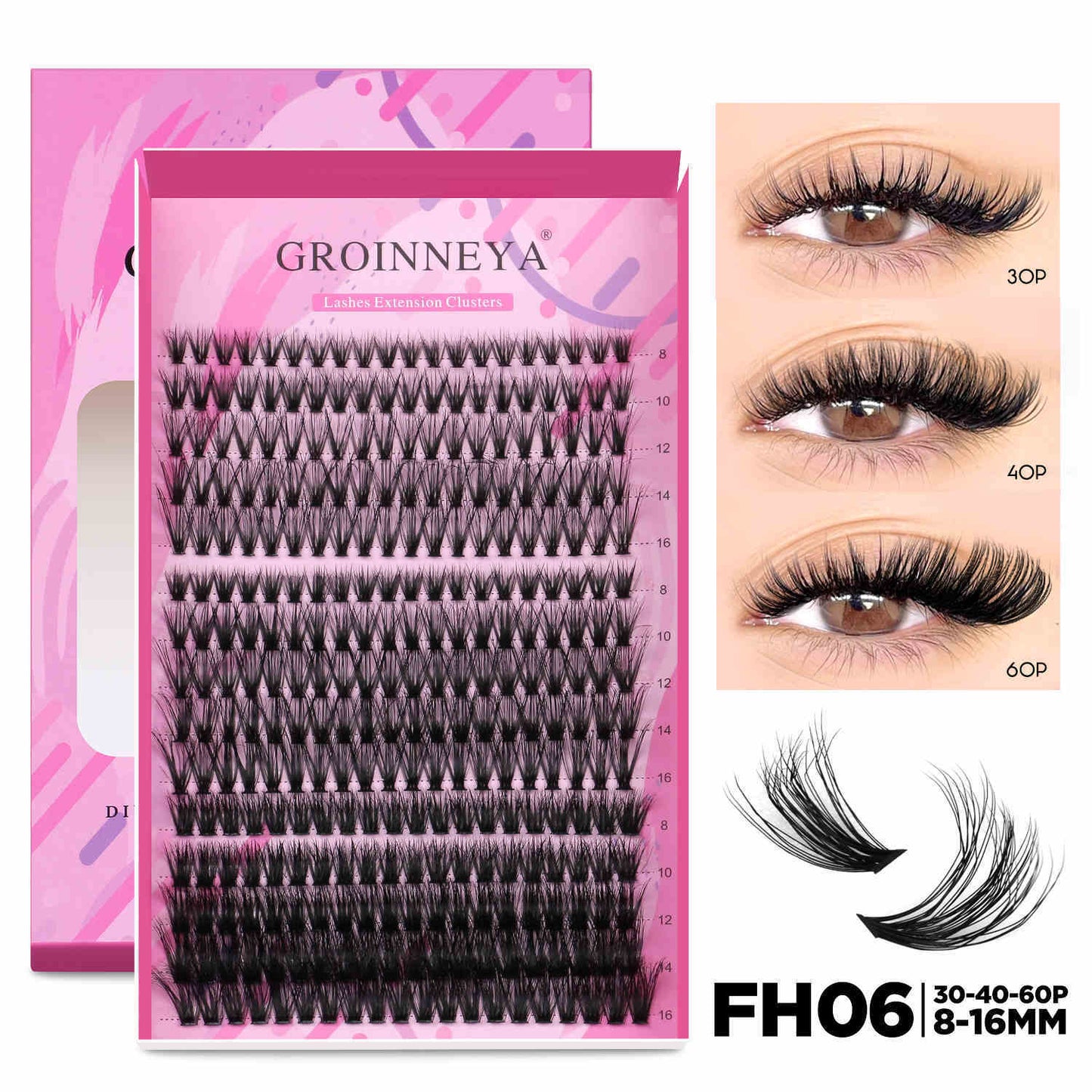 D Curly Delicate Fluffy Feeling Thick Single Cluster Curly False Eyelashes