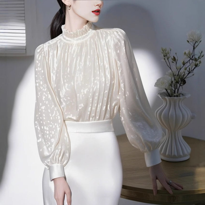 Women's High-end Luxury Stylish White Shirt