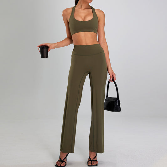 High-intensity Sports Suit Outdoor Running Nude Feel Workout Clothes Slimming High Waist