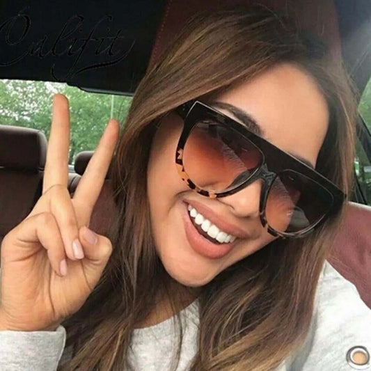 Women Sunglasses Oversized Square Goggles Shades Sun Glasses Outdoor Vintage