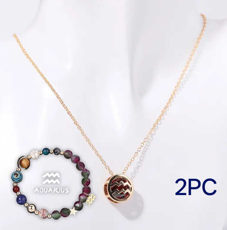 Natural Stone Beaded Necklace Set