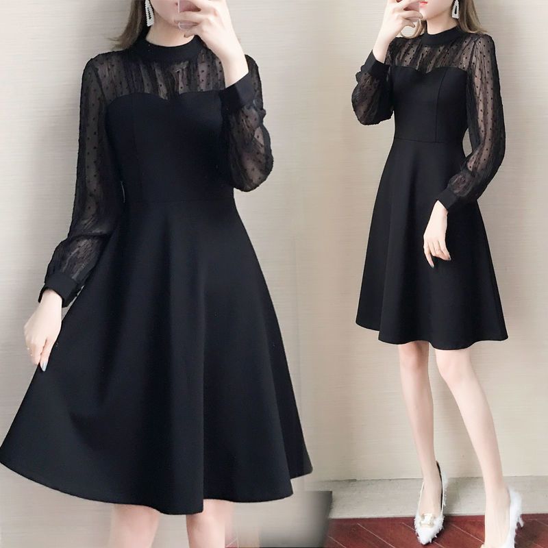 Slimming Long Sleeve Lace Underdress