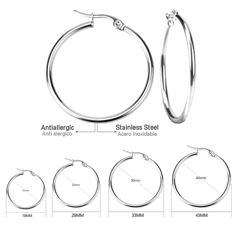 Large Circle Non-fading Foreign Trade Stainless Steel Jewelry Earrings