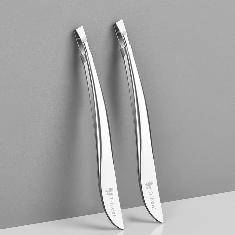 Willow Leaf-shaped Eye Tweezer Beard Pulling Tweezers Stainless Steel Eyebrow Tweezers
